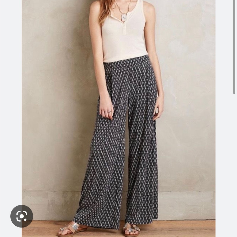 Anthropologie Elevenses Small Palazzo Pants